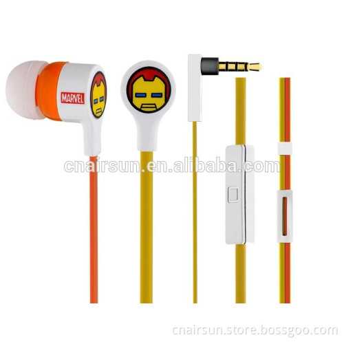 Flat Cable Earphone With Microphone